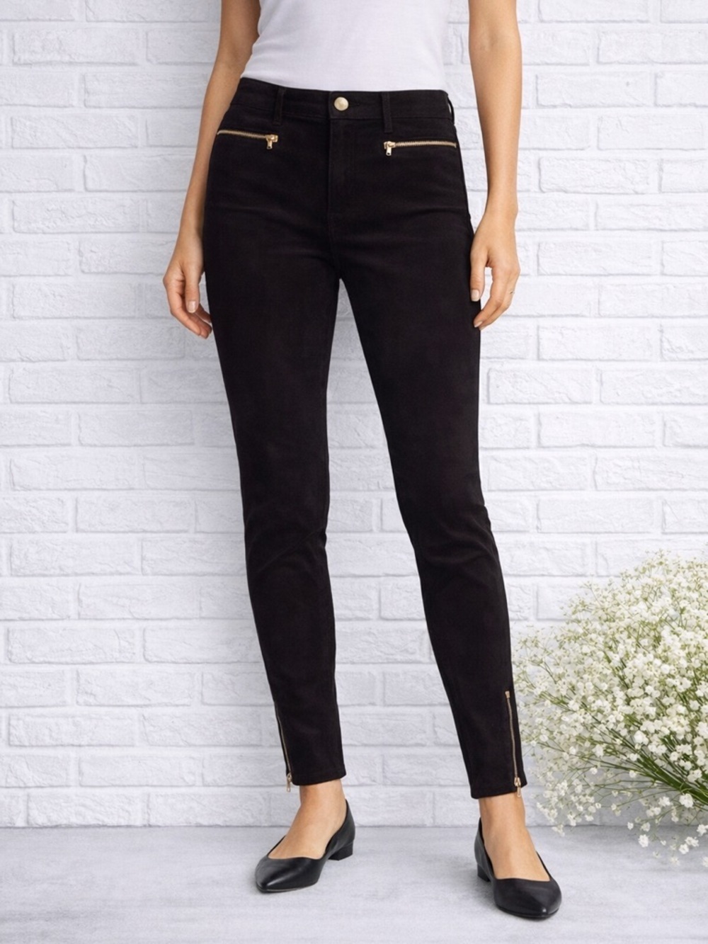 J Brand Iselin Zip Skinny Corduroy Jeans in Blackberry Size 27